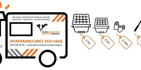 Help de dierenambulance goed uitgerust op weg